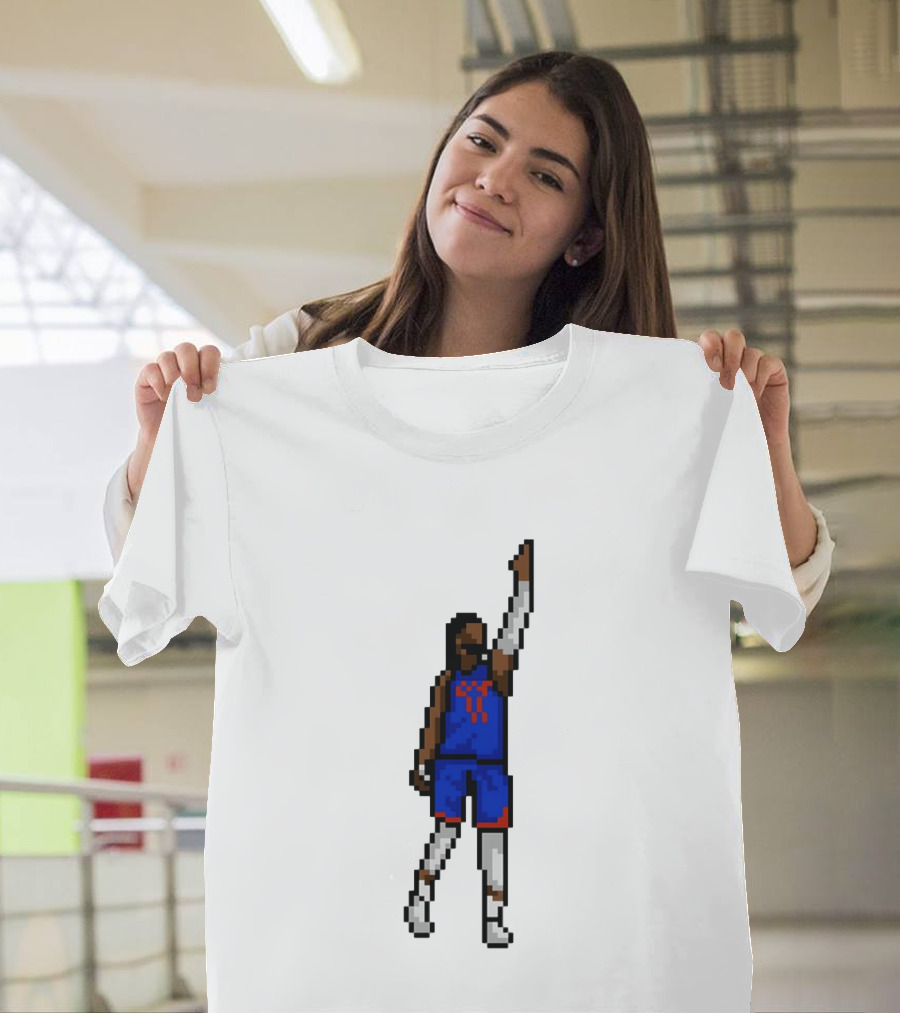 Jalen Brunson Clutch Pixel Art New York Knicks Basketball T-Shirt