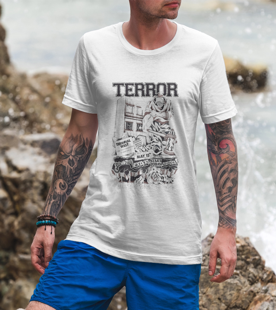 TERROR Atlanta GA May 15 2026 Tour Monster Urban Scene T-Shirt