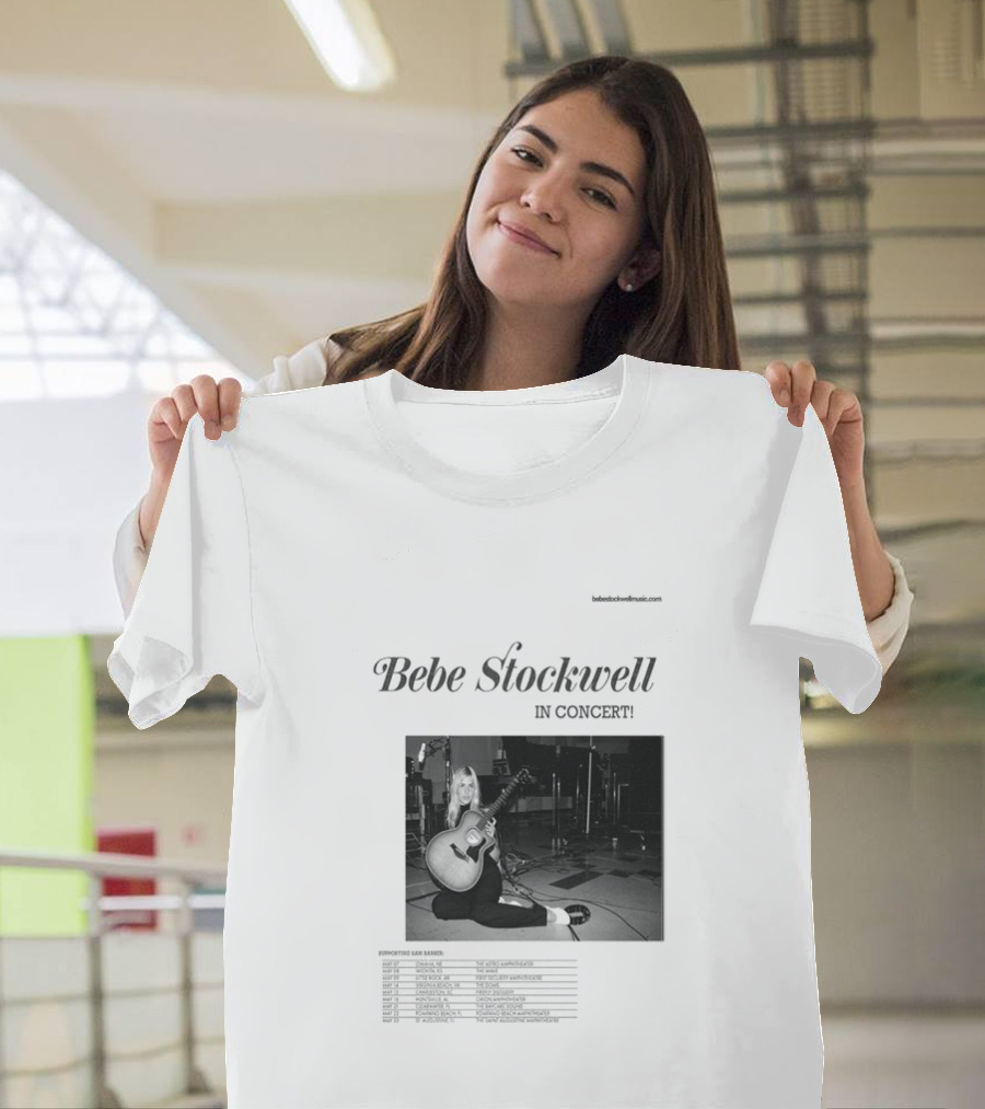 Bebe Stockwell In Concert Tour 2026 Dates Featuring Sam Barber T-Shirt