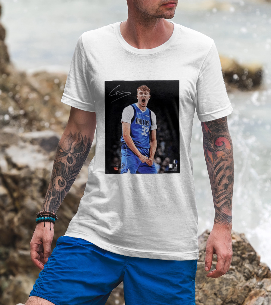 Cooper Flagg Dallas Mavericks Autographed Memorabilia NBA Collectible T-Shirt