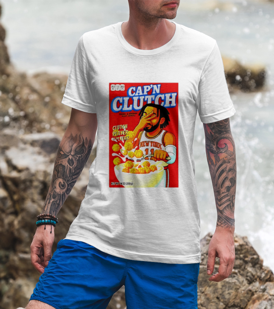 Cap'n Clutch New York Knicks Clutch Player Of The Year Cereal Box T-Shirt