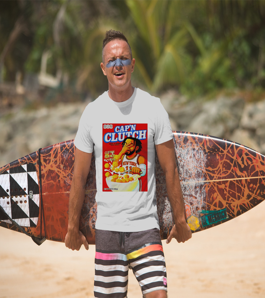 Cap'n Clutch New York Knicks Clutch Player Of The Year Cereal Box T-Shirt