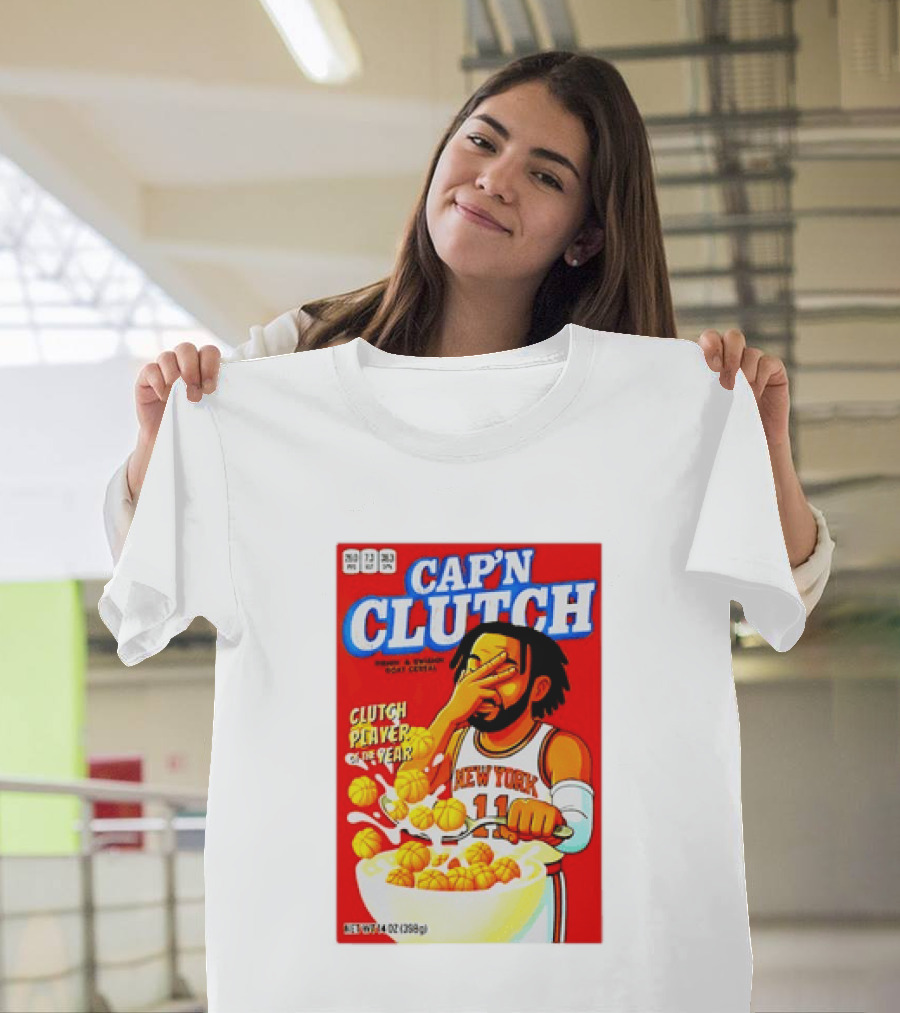 Cap'n Clutch New York Knicks Clutch Player Of The Year Cereal Box T-Shirt