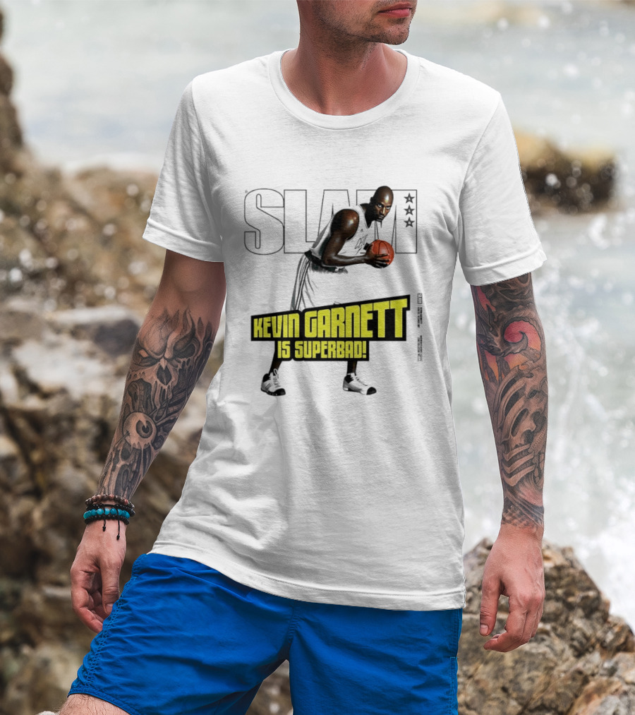 SLAM Magazine Cover Kevin Garnett Boston Celtics Is Superbad T-Shirt