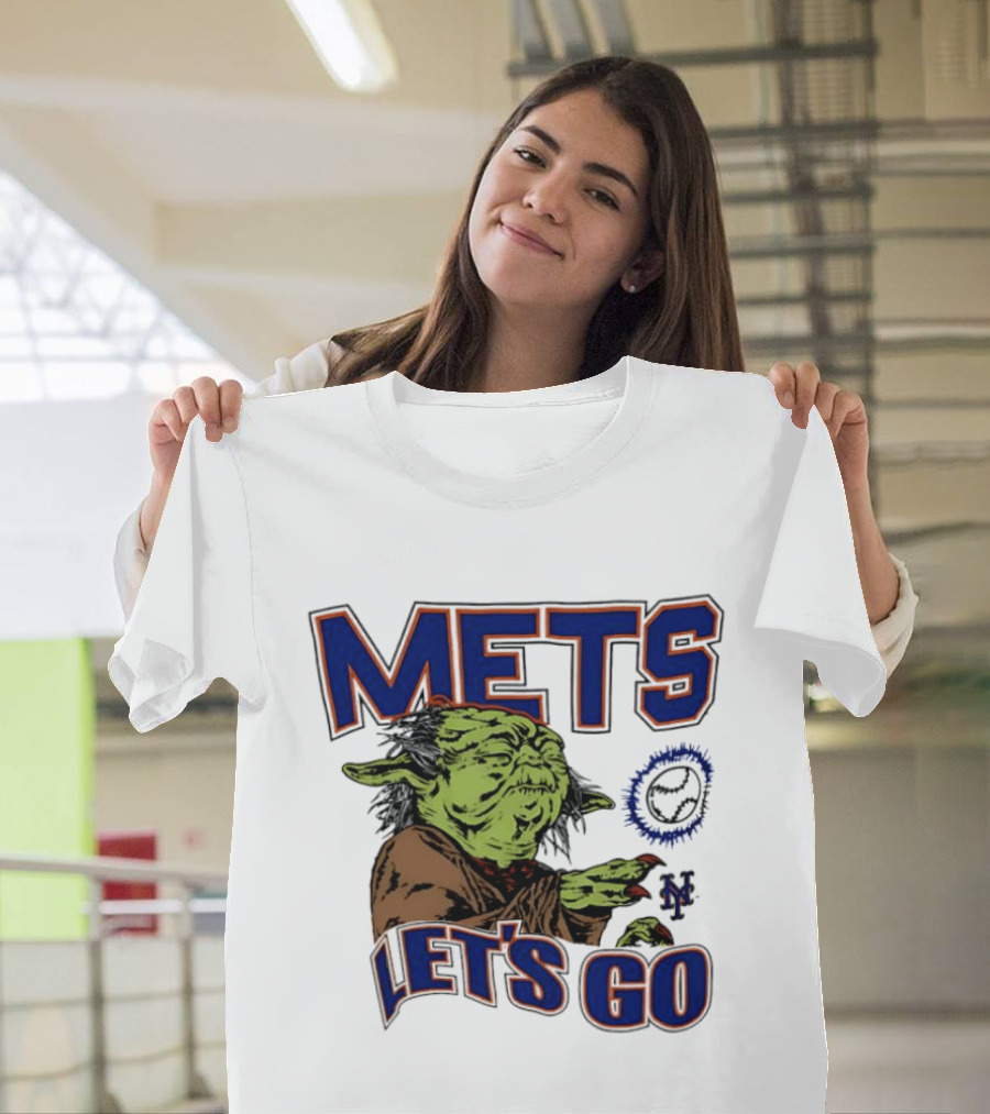 New York Mets Yoda Collaboration Let's Go Star Wars MLB T-Shirt
