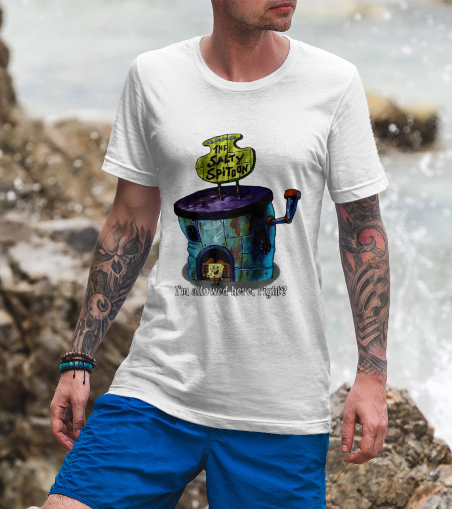 The Salty Spitoon SpongeBob SquarePants Are You Tough Enough Entrance Scene T-Shirt