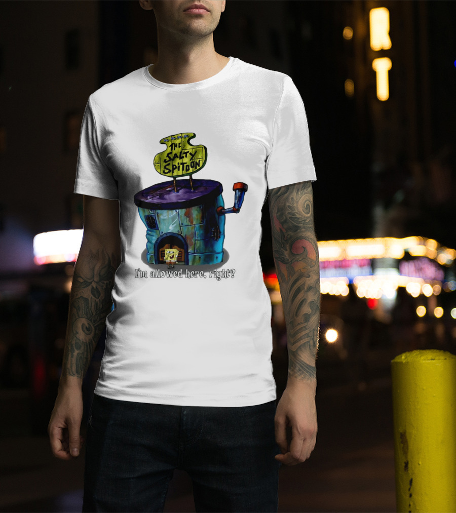 The Salty Spitoon SpongeBob SquarePants Are You Tough Enough Entrance Scene T-Shirt