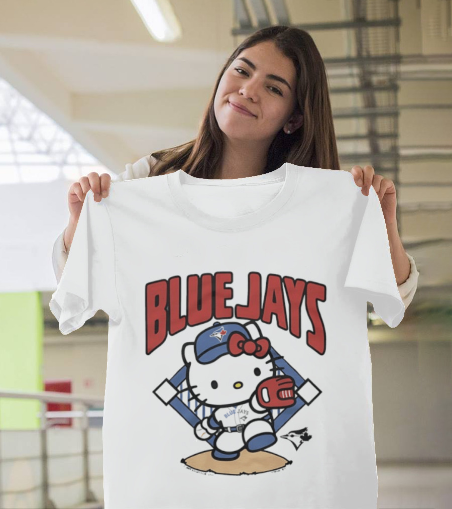 Toronto Blue Jays Hello Kitty Baseball Collaboration MLB T-Shirt
