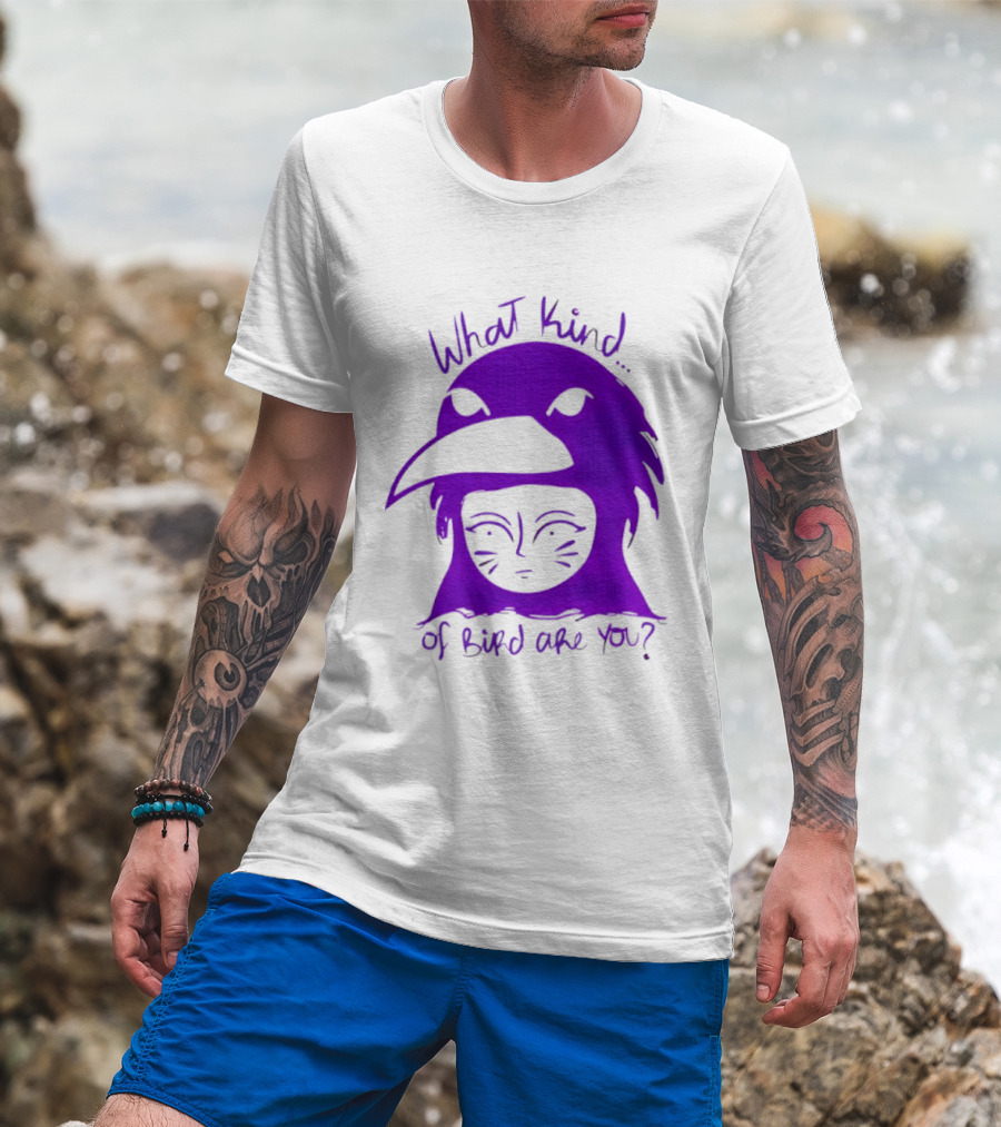 Moonrise Kingdom What Kind Of Bird Are You Purple Drawing T-Shirt
