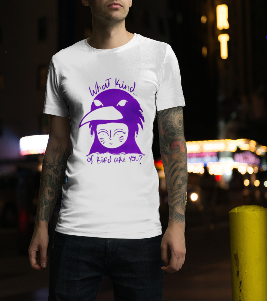 Moonrise Kingdom What Kind Of Bird Are You Purple Drawing T-Shirt