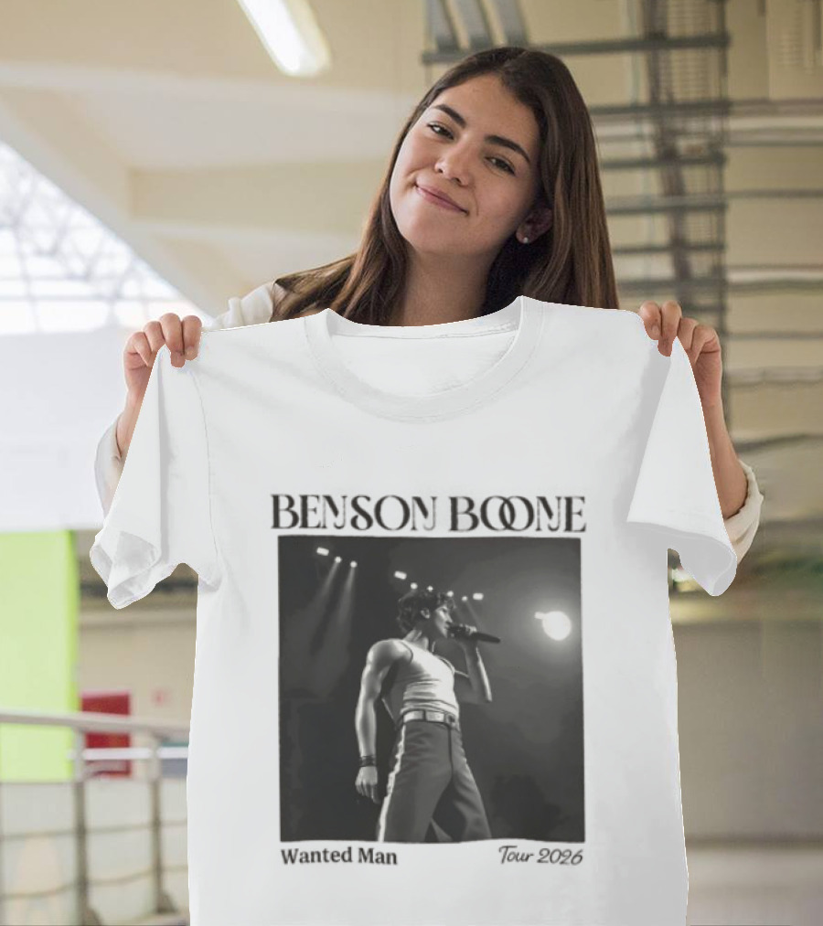 Benson Boone Wanted Man Concert 2026 Tour Performance T-Shirt