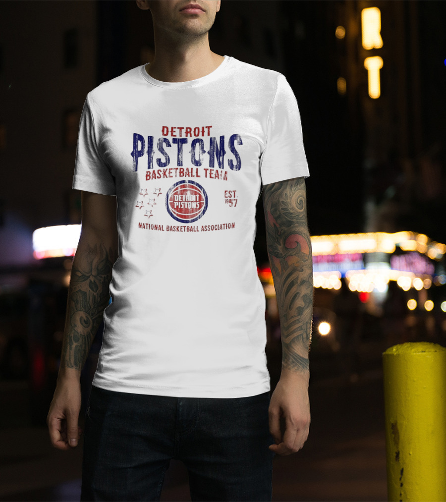 Detroit Pistons Basketball Team Est 1957 National Basketball Association T-Shirt