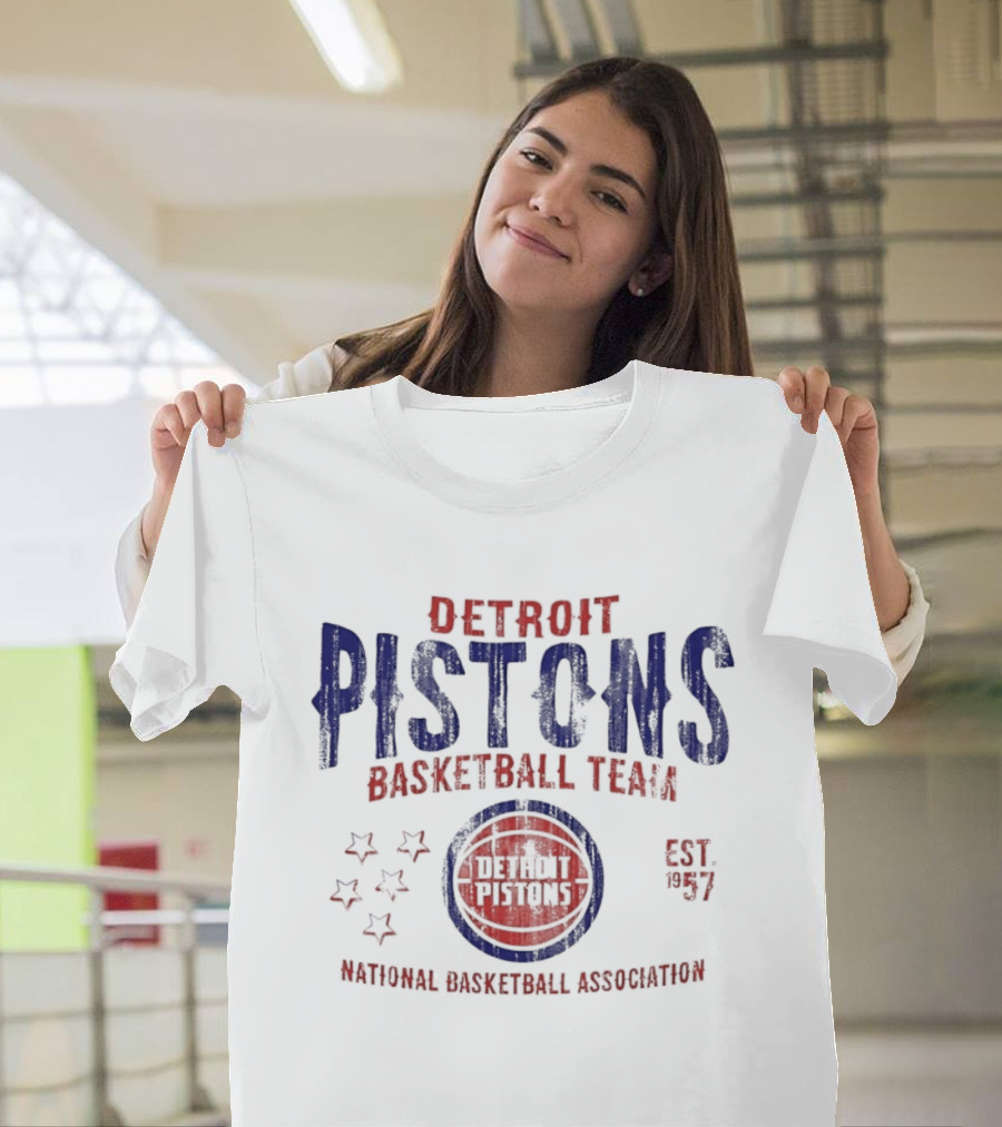 Detroit Pistons Basketball Team Est 1957 National Basketball Association T-Shirt