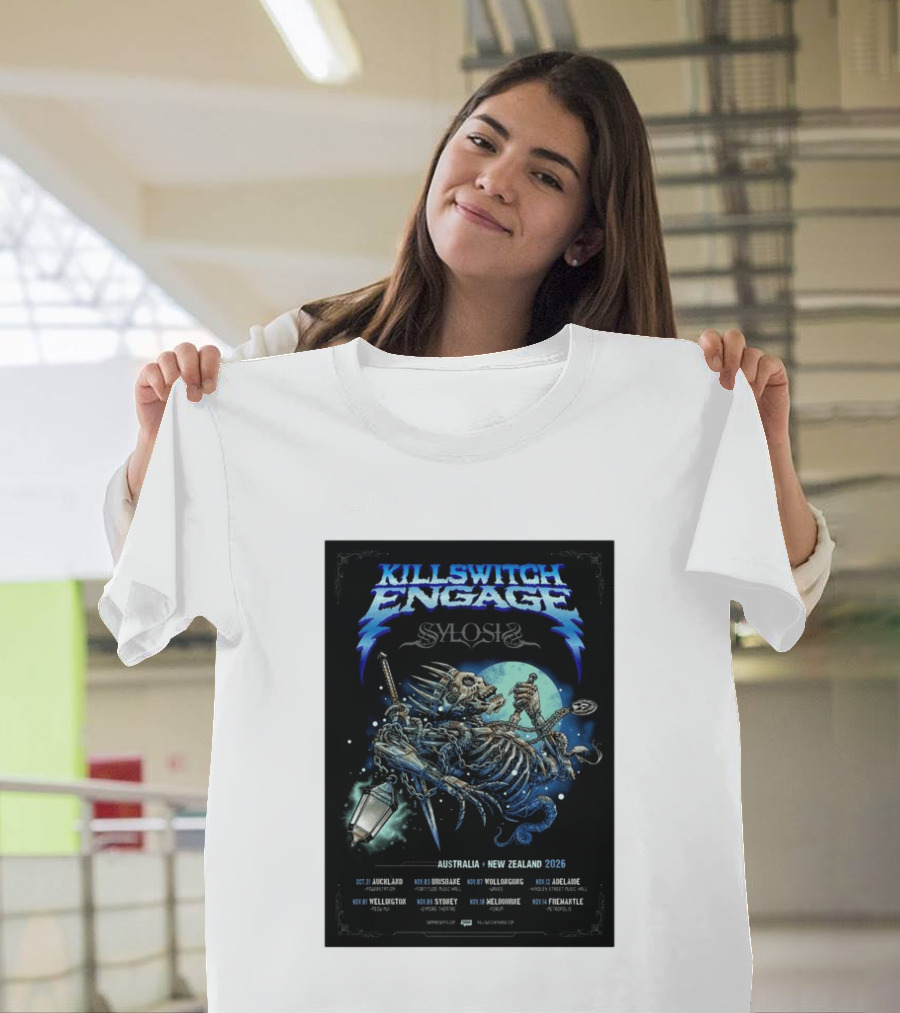 Killswitch Engage Sylosis Australia New Zealand Tour 2026 Concert Dates T-Shirt