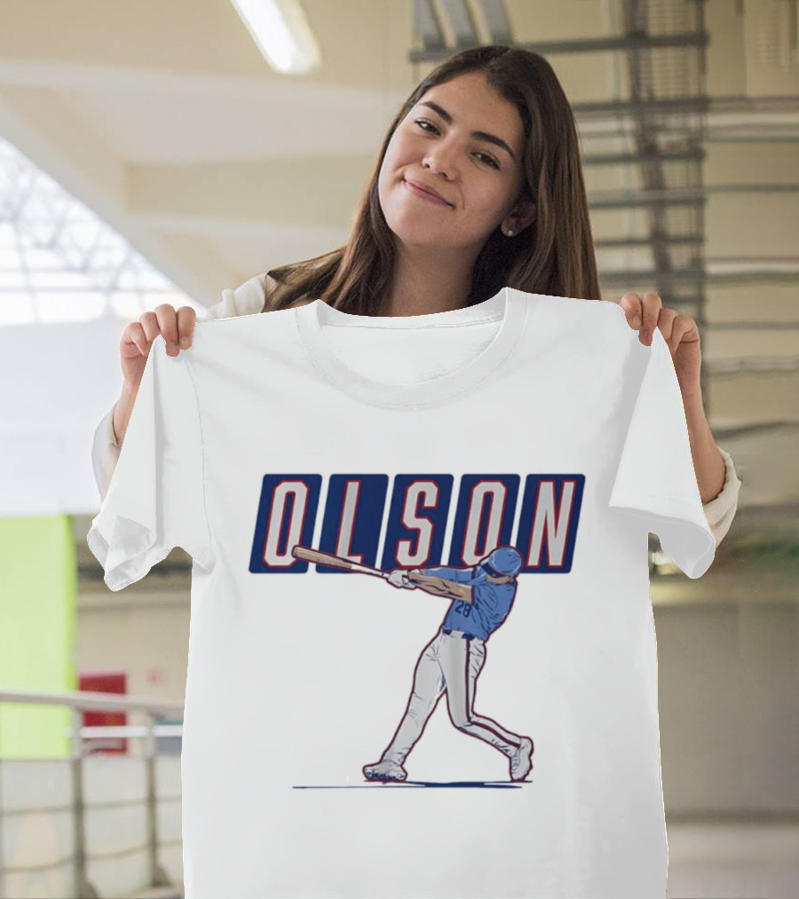 Olson 28 ATL Slugger Swing For Atlanta Braves Baseball Fans T-Shirt
