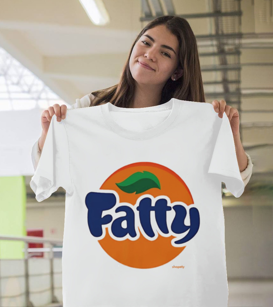 Fatty Fanta Bold Text Orange Circle T-Shirt
