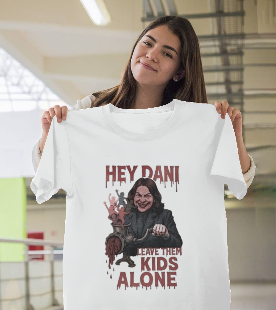 Hey Dani Leave Them Kids Alone Creepy Halloween T-Shirt