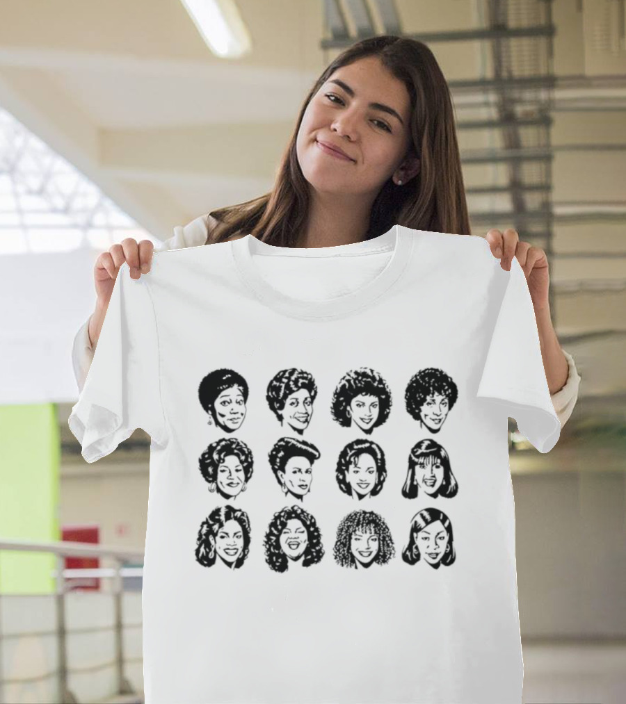 Iconic TV Moms Black And White Portraits T-Shirt
