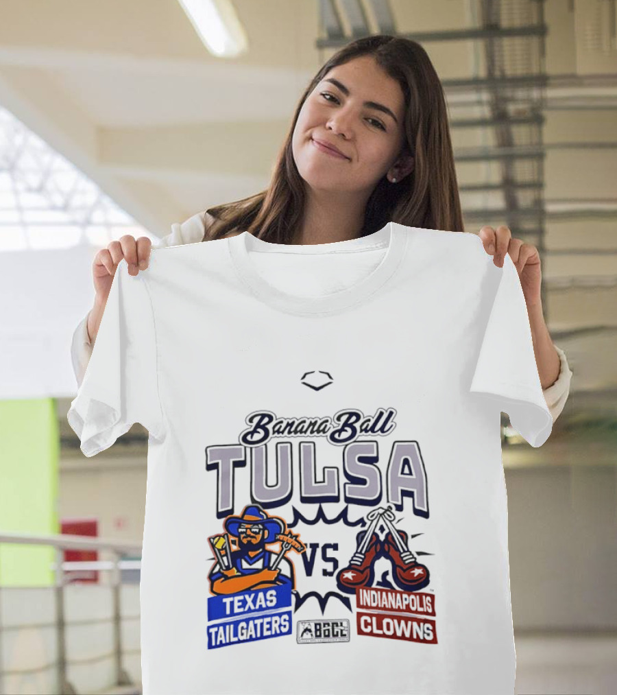 Banana Ball Tulsa Texas Tailgaters Vs Indianapolis Clowns T-Shirt