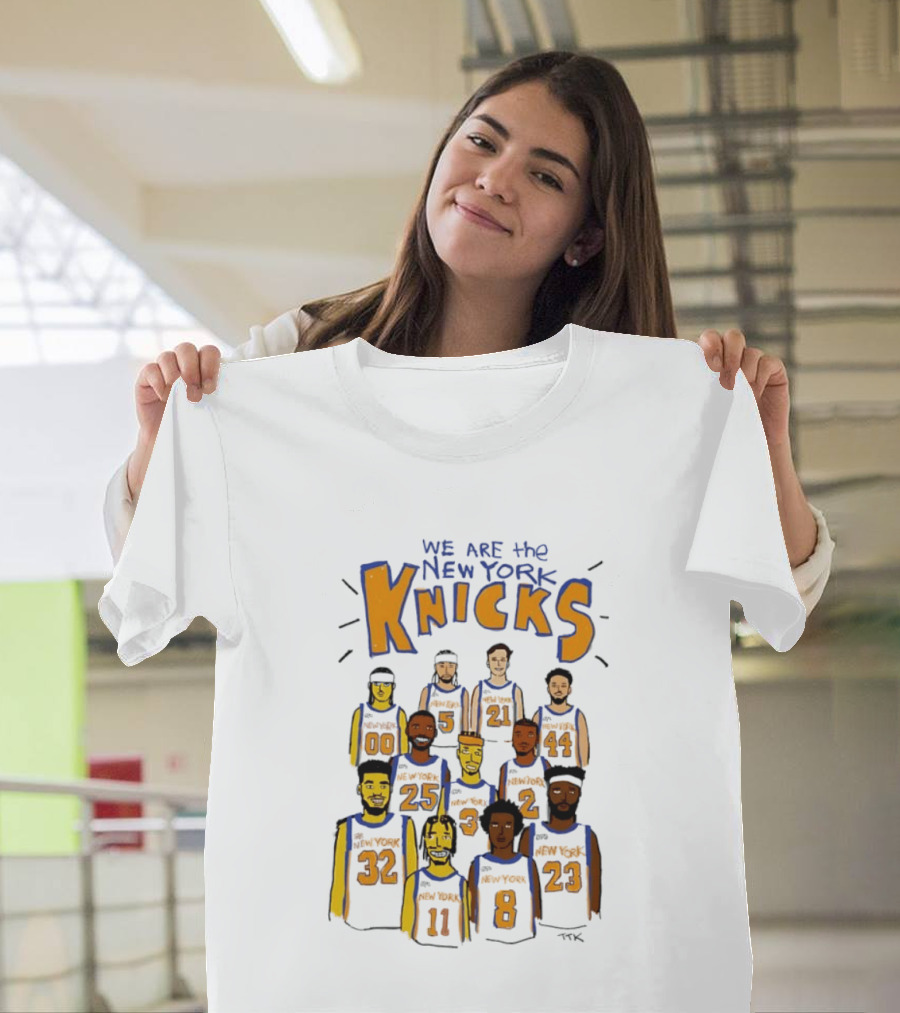 We Are The New York Knicks Players Basketball Doodle Team Roster T-Shirt