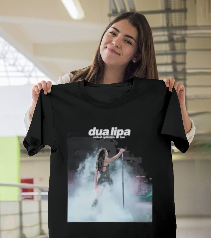 Dua Lipa Round Neck Abstract Pastel Aura T-Shirt