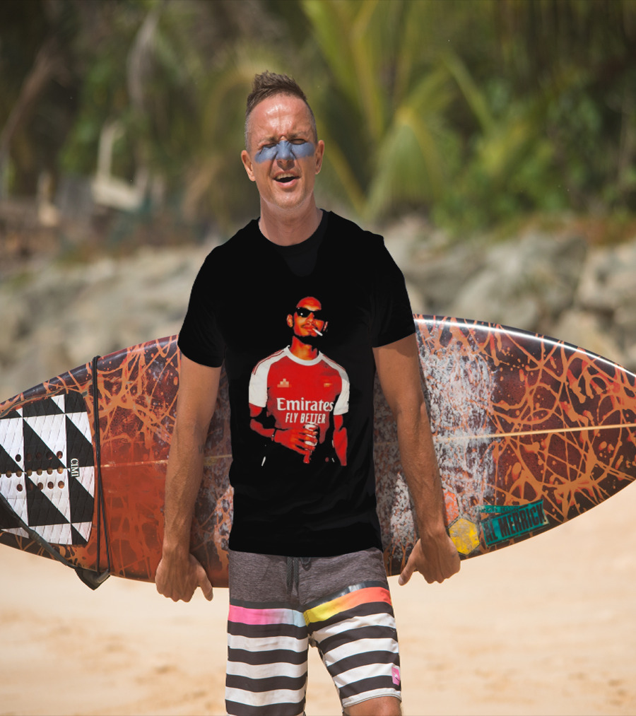 Gabriel Magalhaes Smoking Emirates Fly Better Arsenal T-Shirt