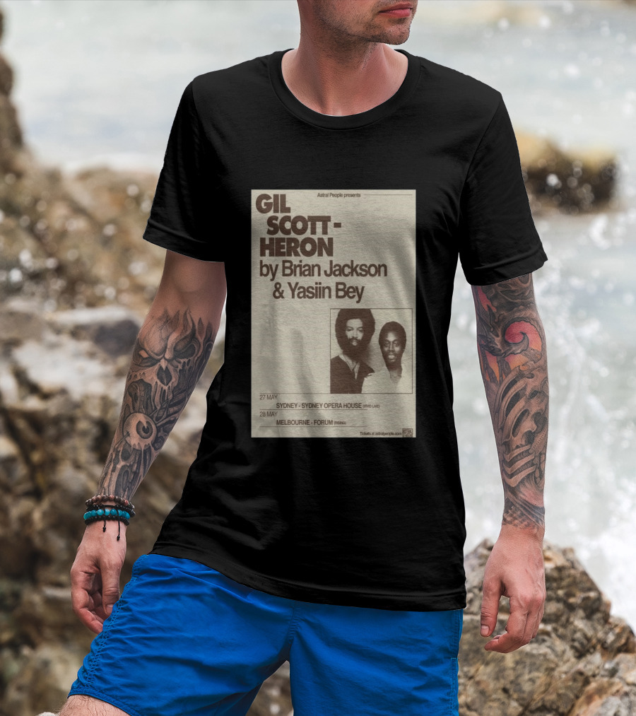 Gil Scott Heron Brian Jackson Yasiin Bey Sydney Opera House May 27 Melbourne Forum May 28 T-Shirt