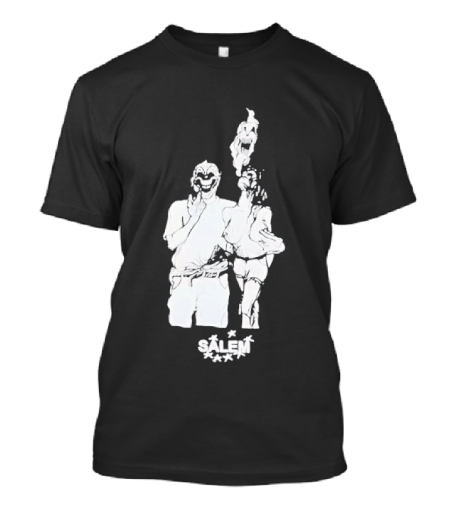 Salem Clown Mask Art Style Ghostly Figure T-Shirt