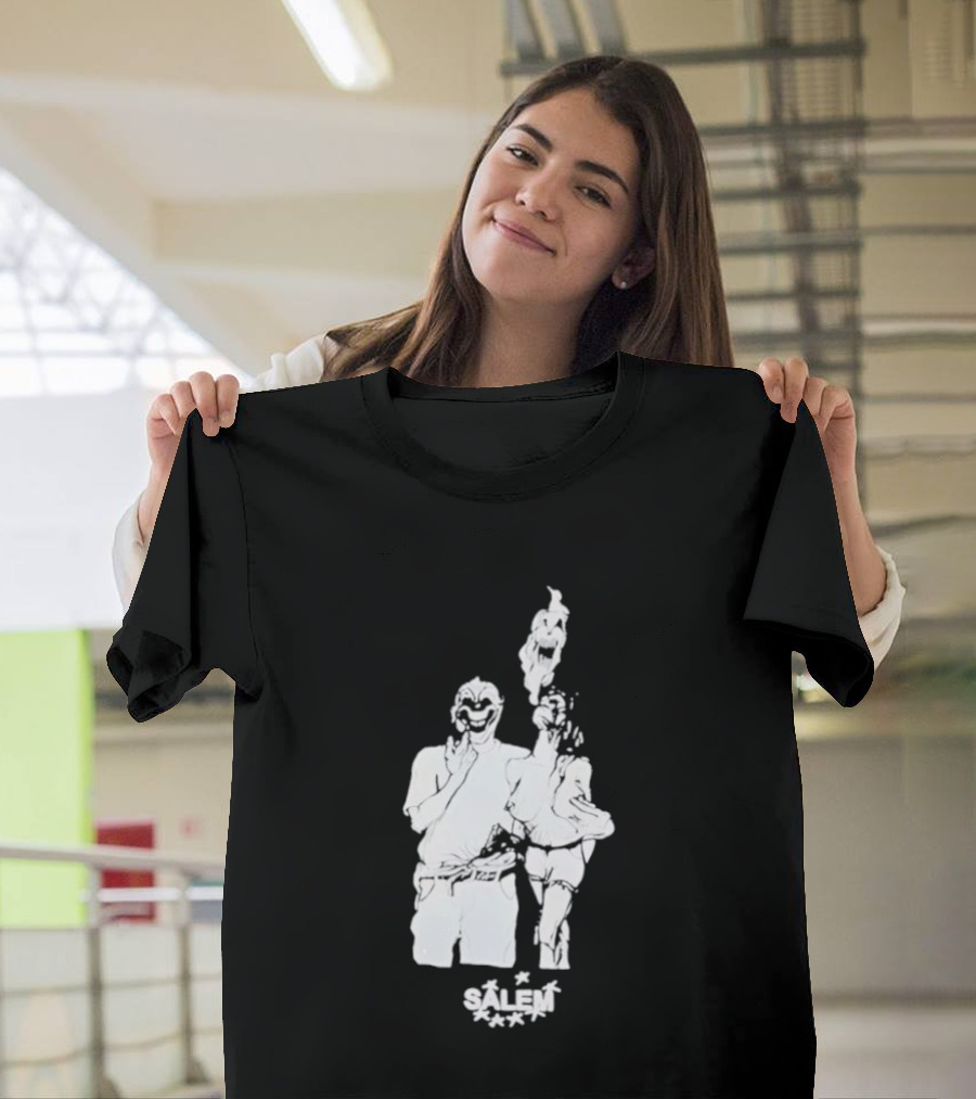 Salem Clown Mask Art Style Ghostly Figure T-Shirt