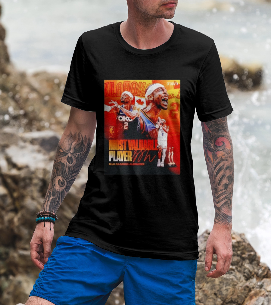 Shai Gilgeous Alexander Oklahoma Most Valuable Player 2x MVP TSN Basketball Canada T-Shirt