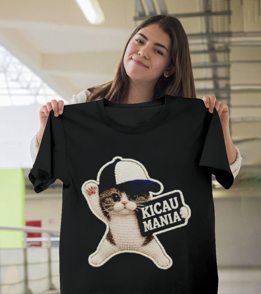 Kicau Mania Crochet Cat With Baseball Cap T-Shirt