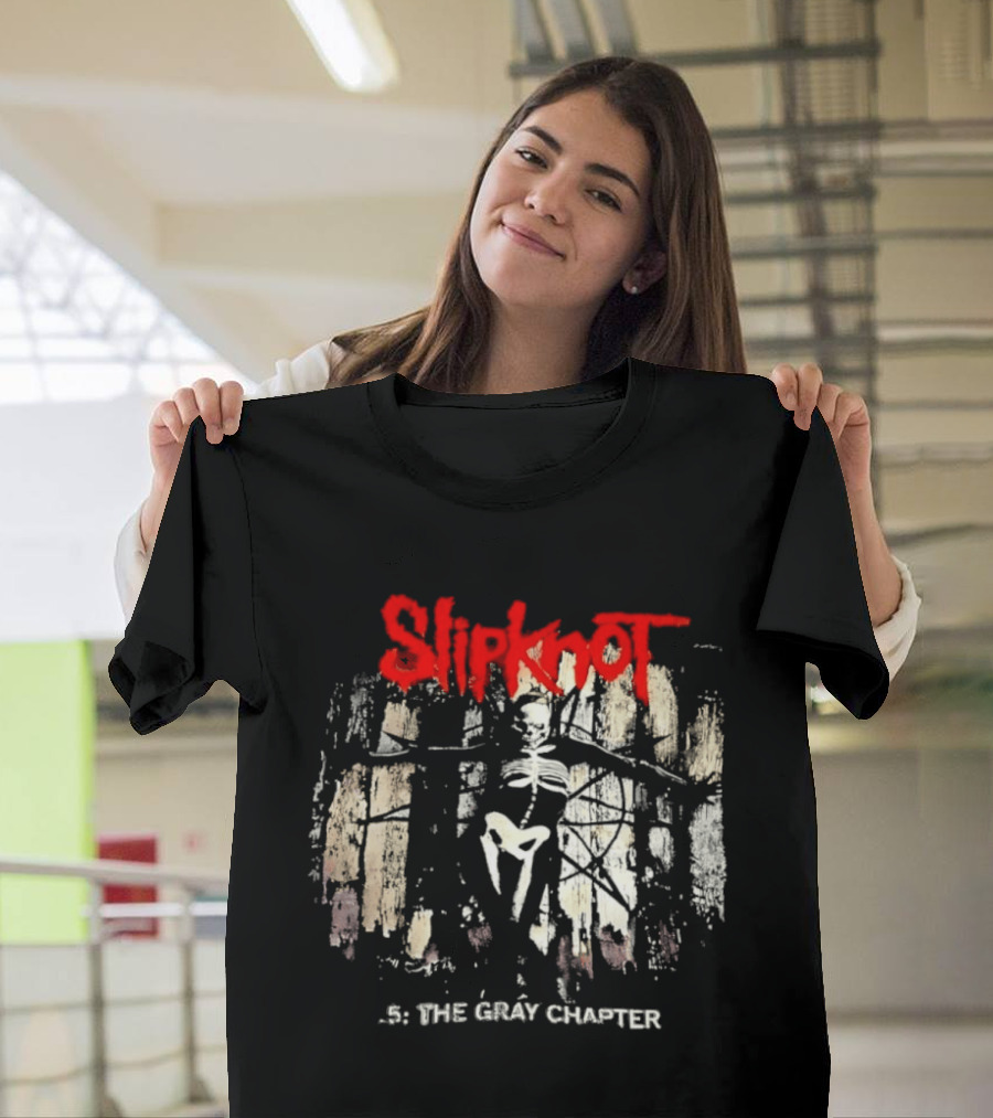 Slipknot Skull Skeleton 5 The Gray Chapter T-Shirt
