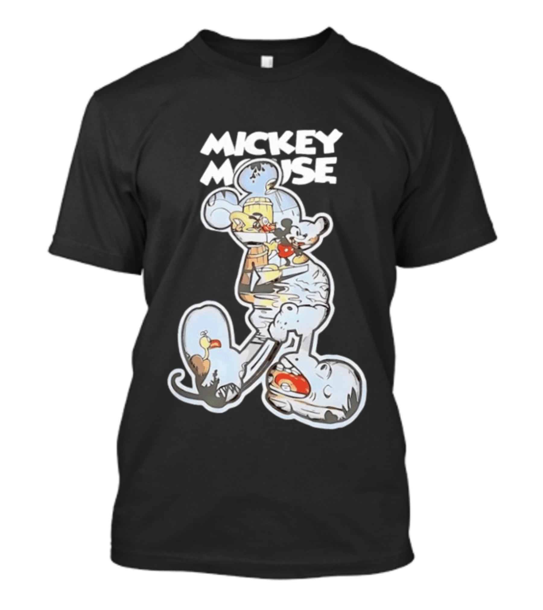 Mickey Mouse Steamboat Willie Vintage Cartoon Disney T-Shirt