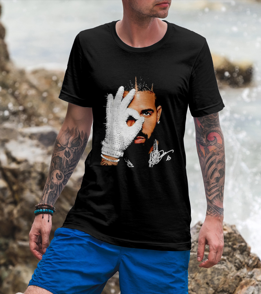 The Iceman Drake Rhinestone Glove T-Shirt