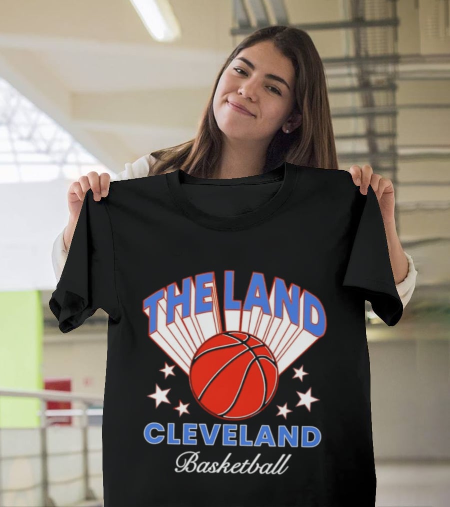 The Land Cleveland Basketball Orange Ball Vintage Style Sports Fan T-Shirt