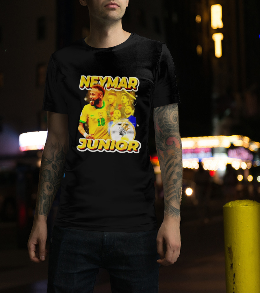 Neymar Junior Brasil National Football Team 10 Celebration Soccer Star T-Shirt