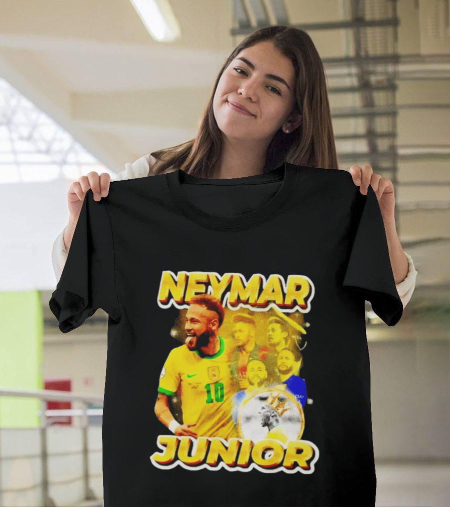 Neymar Junior Brasil National Football Team 10 Celebration Soccer Star T-Shirt