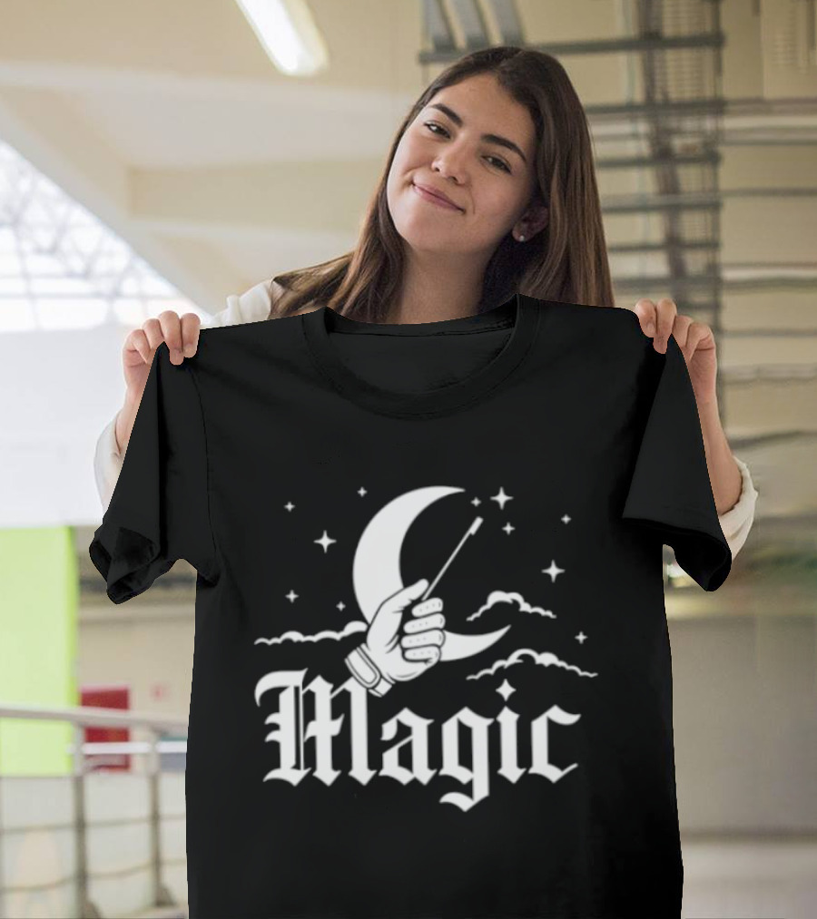 Magic Chicago White Sox Baseball Moon Hand Stars T-Shirt