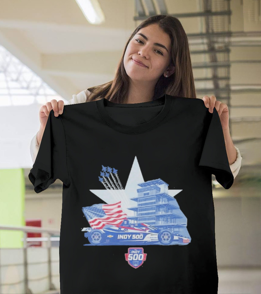 Need For Speed Indy 500 American Flag 2026 Racing Event T-Shirt