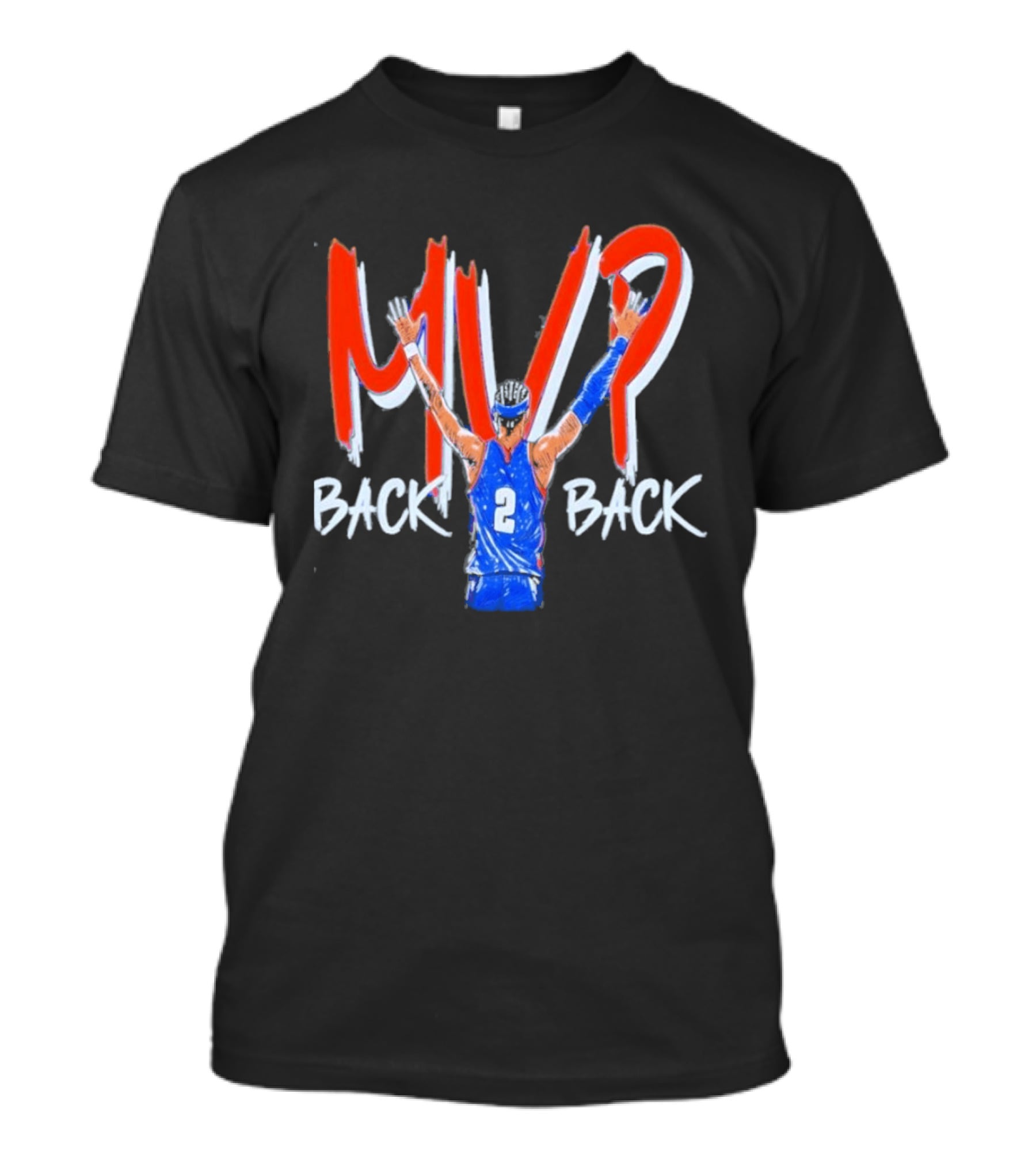 Shai Gilgeous Alexander MVP Back 2 Back Oklahoma City Thunder NBA Basketball 2026 T-Shirt