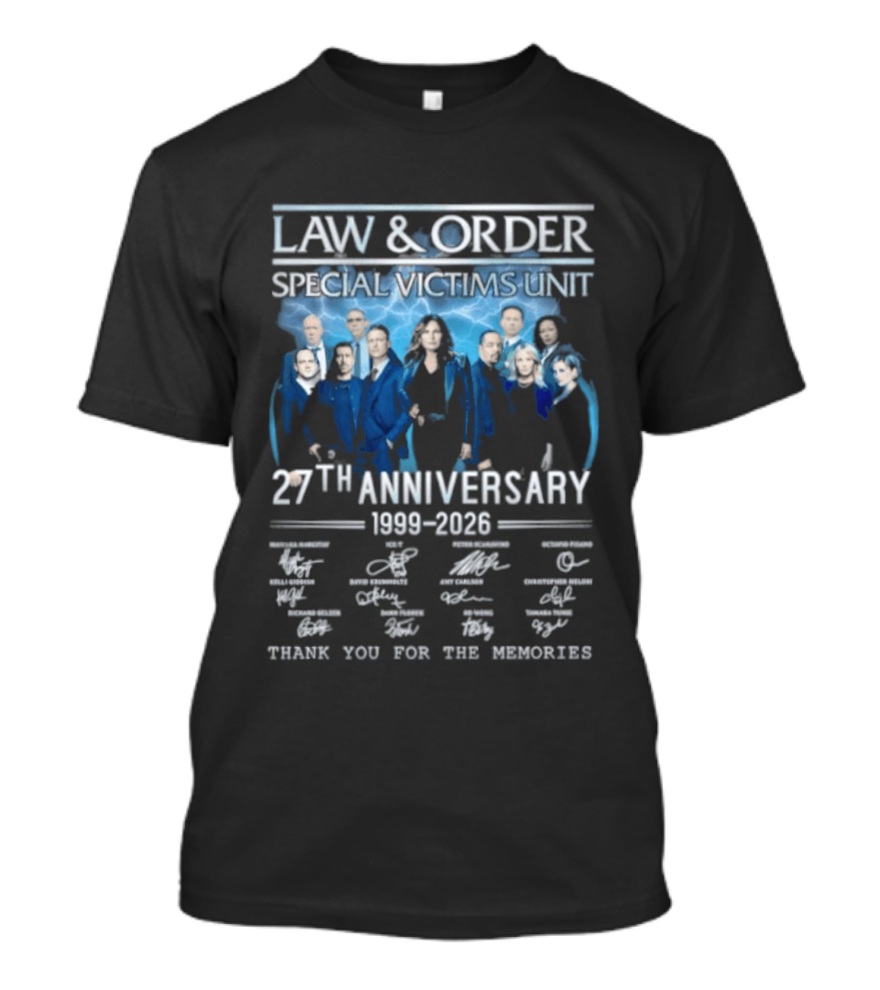 Law And Order Special Victims Unit 27th Anniversary 1999 2026 Thank You For The Memories T-Shirt