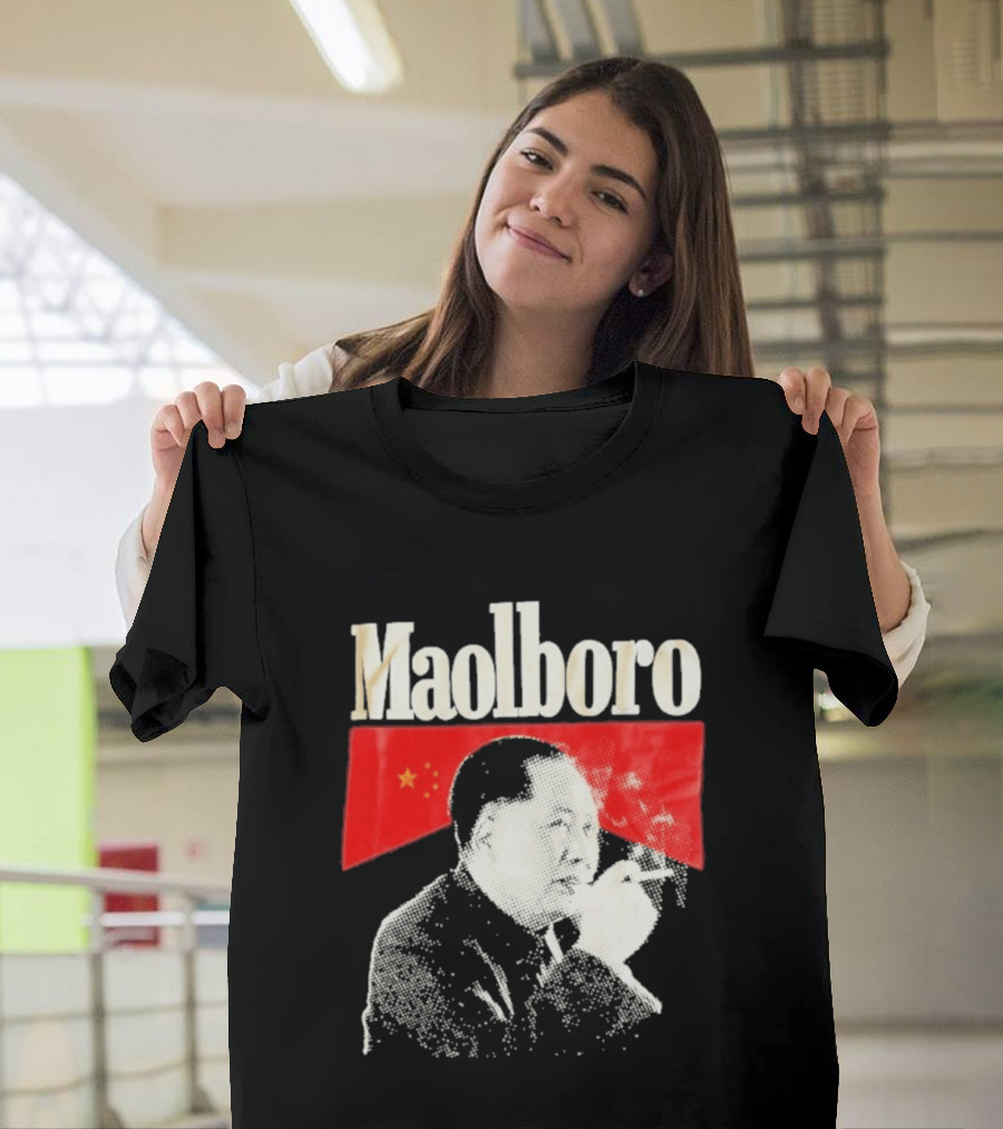 Maolboro Mao Zedong Chinese Flag Mashup T-Shirt