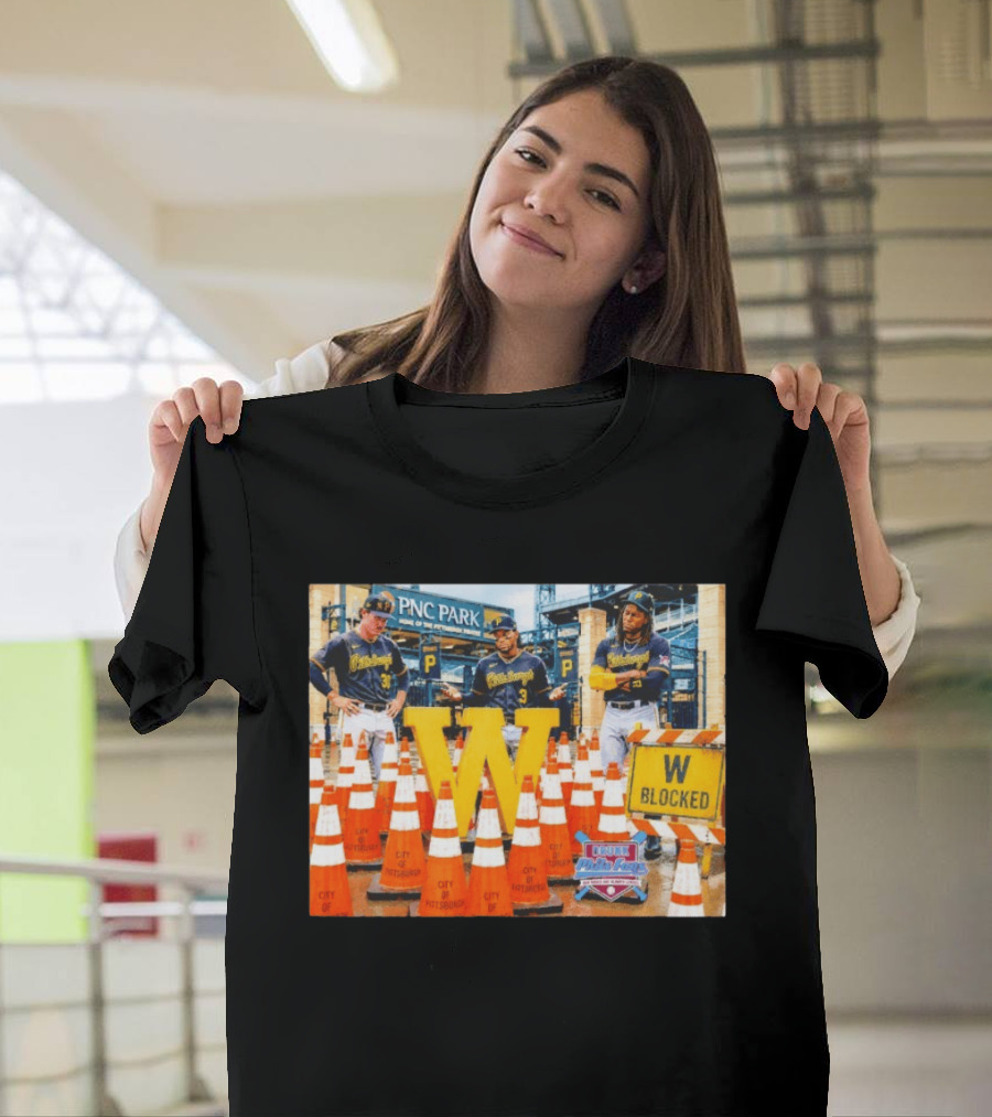 Skenes Jones Keller Pittsburgh Pirates PNC Park W Blocked T-Shirt