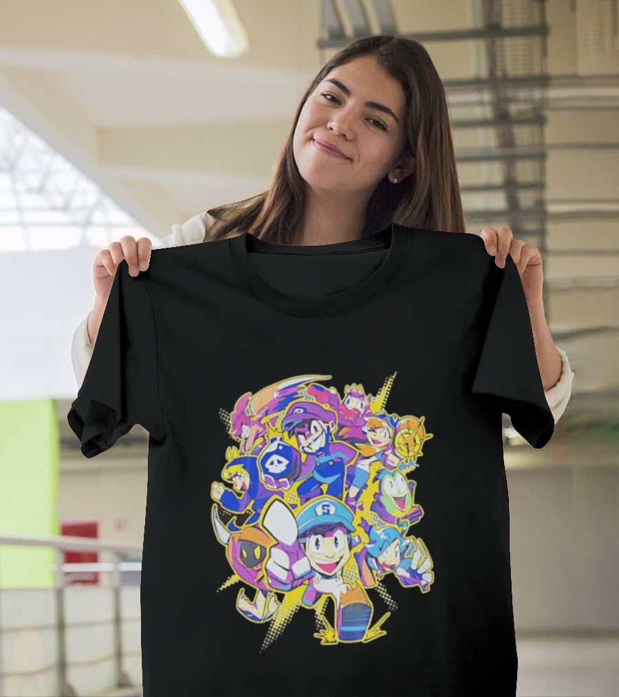 SMG4 All Star Game Characters Colorful Animation T-Shirt