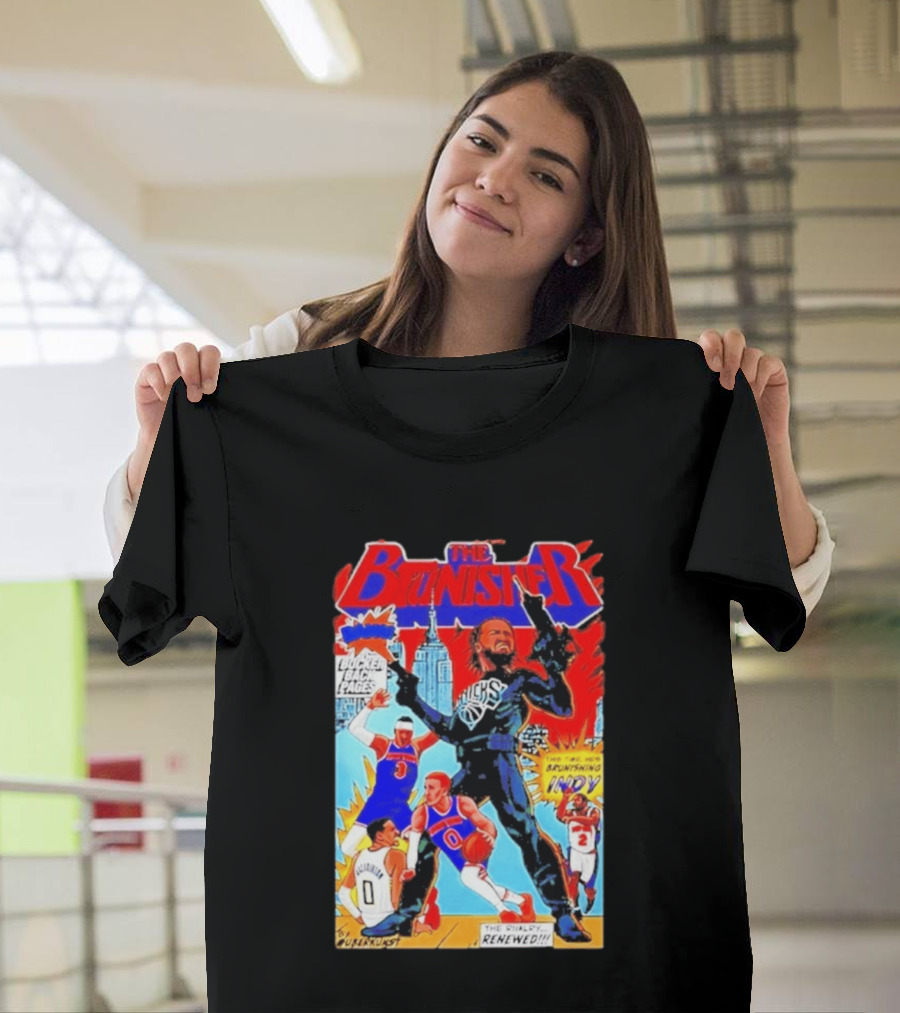 The Brunisher Jalen Brunson Knicks Comics Empire State Mocks Indiana T-Shirt