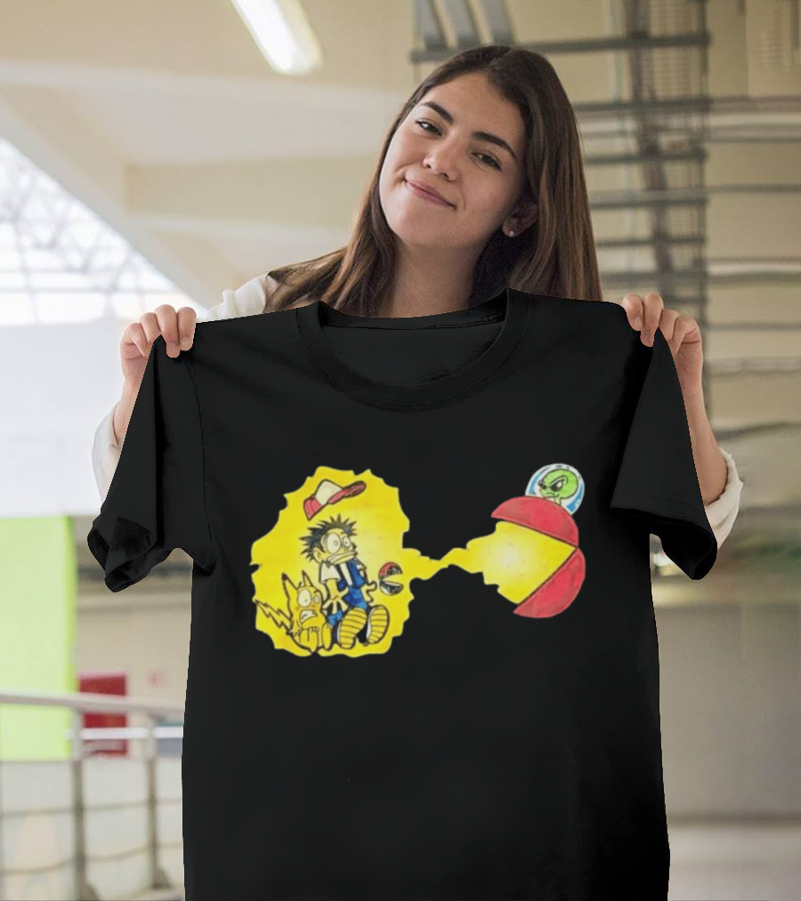 Pokémon Alien Nation Meets Pac Man Mashup T-Shirt