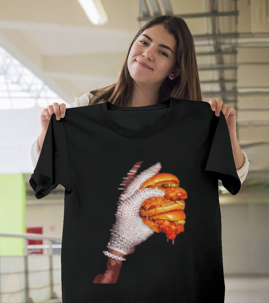 Shiny Gloves With Iceman Dreke Chicken Burger Meme T-Shirt