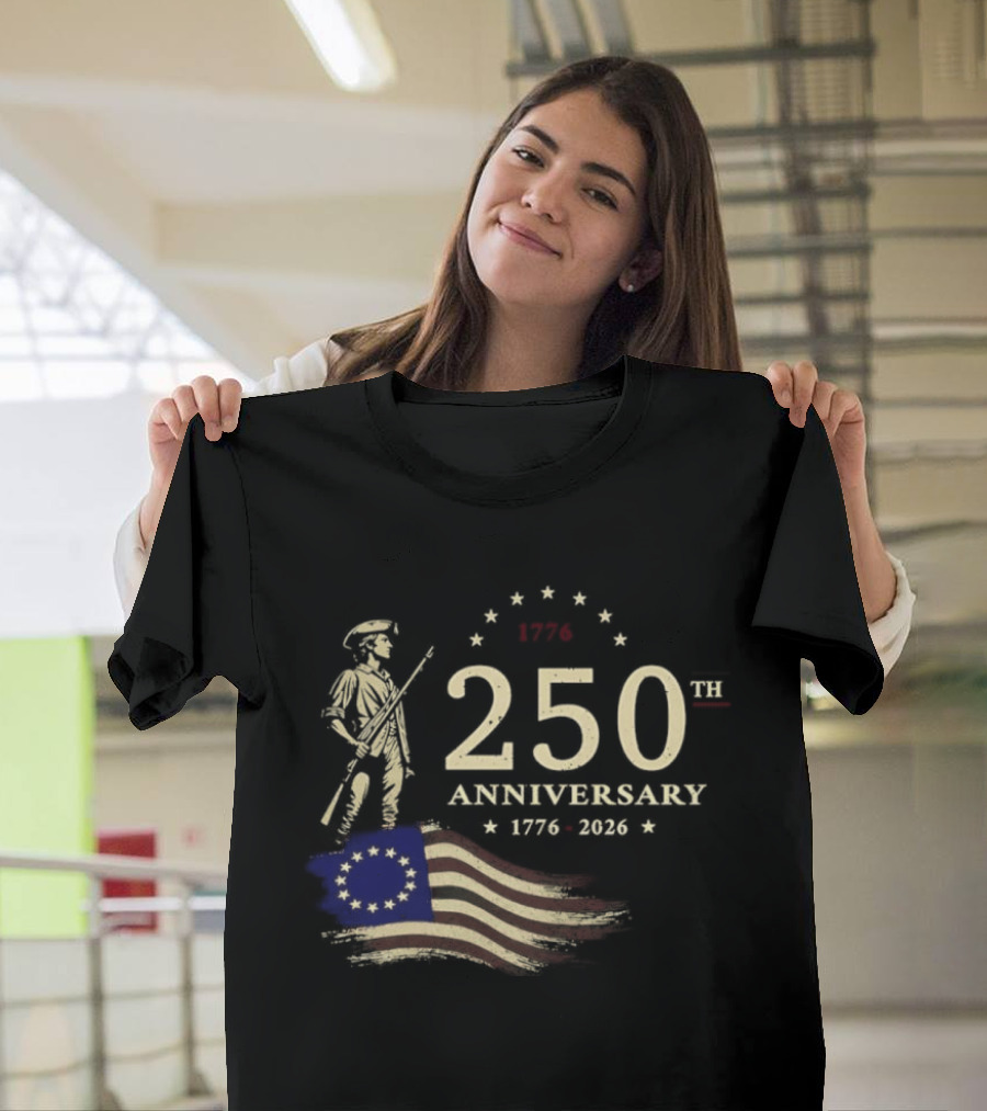 1776 250th Anniversary Soldier American Flag 1776 2026 T-Shirt