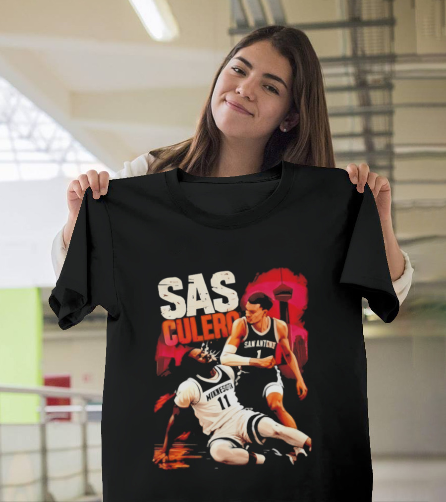 Sas Culero Victor Wembanyama Elbow Naz Reid Basketball 90s Style Retro Vintage 90s NBA T-Shirt