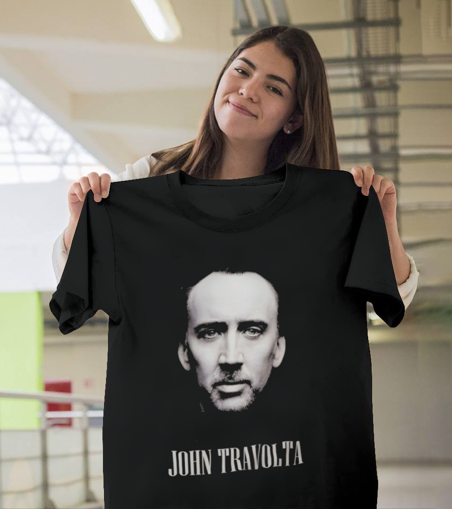 Nicolas Cage John Travolta Face Swap 90s Movie Fans T-Shirt